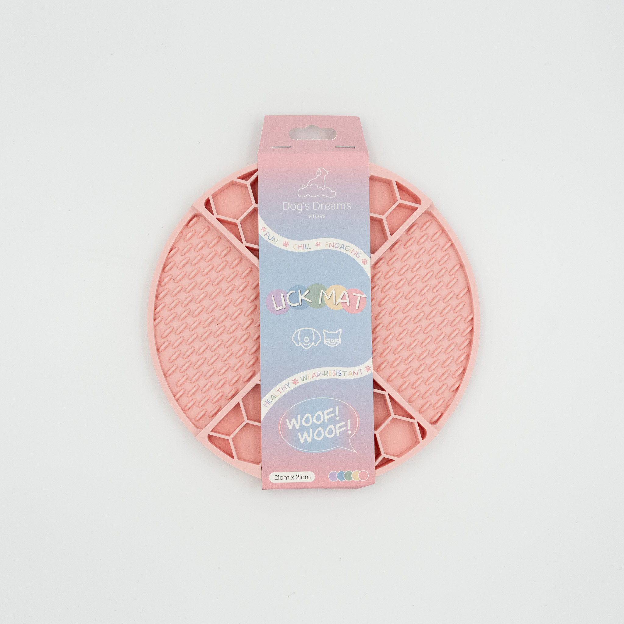 mata do lizania dla psa rozowa