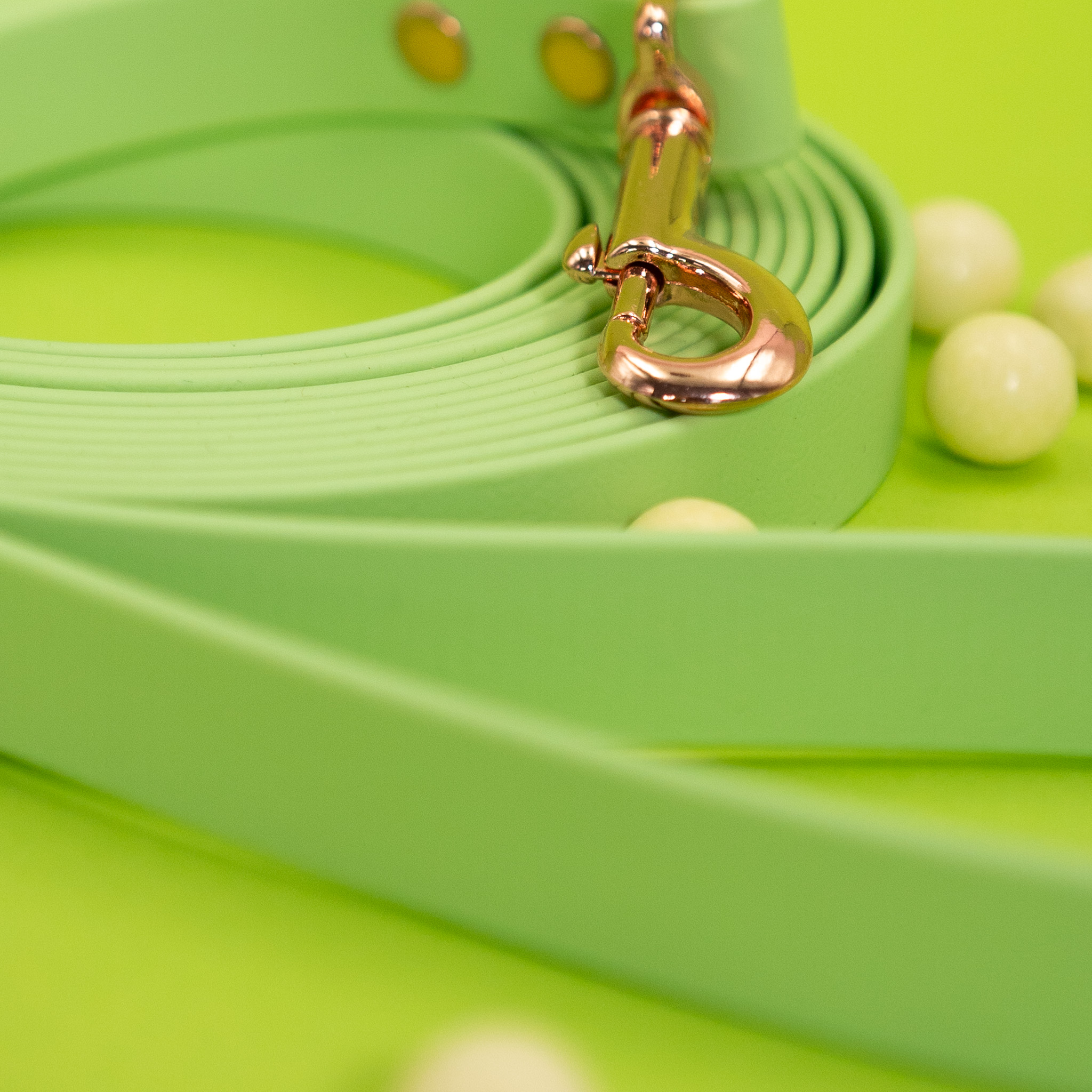 biothane smycz zielona linka 5m